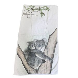 Koala Hug Mom Baby Beach Towel 27"X47.5" Ke-Tex 100% Cotton Kel Tex Made Brazil